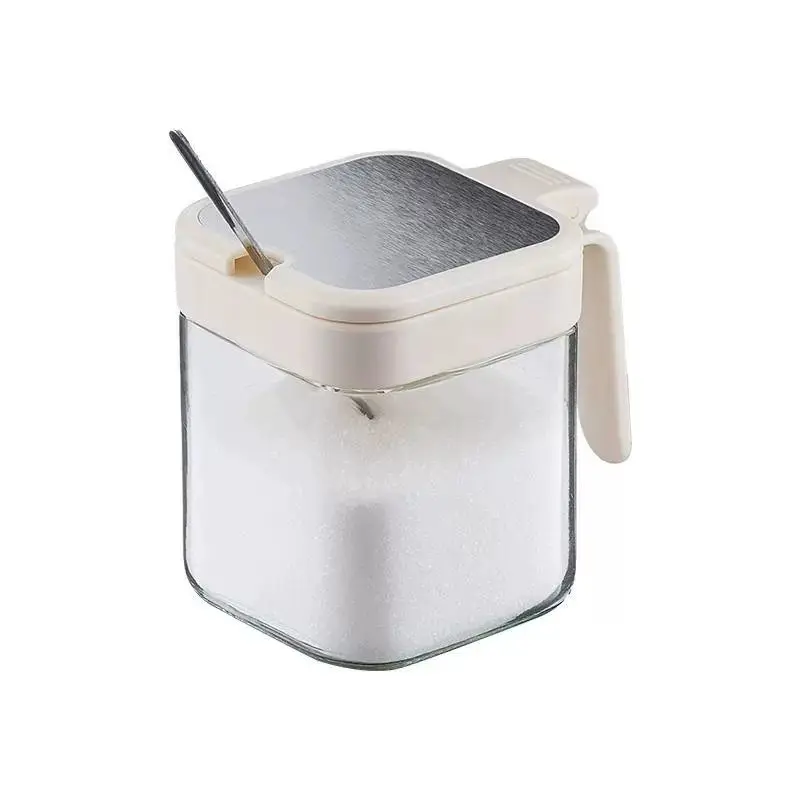 Kitchen Glass Seasoning Jar Household Seasoning Storage Box Set