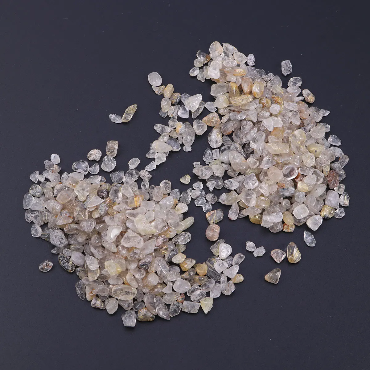 

2Packs Yellow Hairstone Natural Tumbled Crystal Stones for Aquarium Fish Tank Gravel Decorative Home Office Indoor Plants Vase