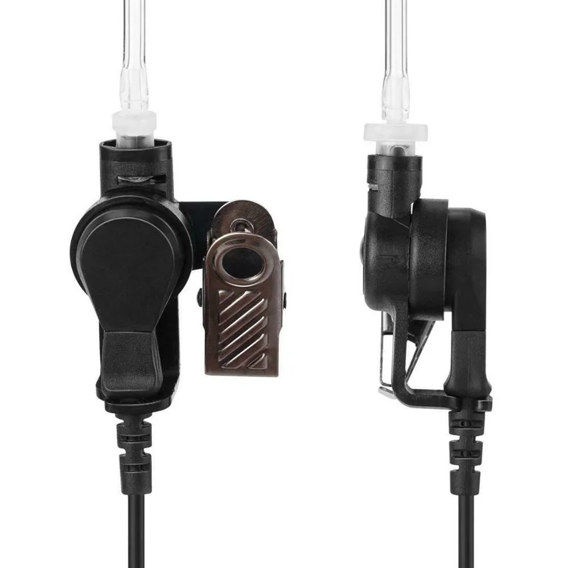 2Pin Acoustic Air Tube Earpiece PTT Microphone Headset for MIDLAND G6/G7/G8/G12 GXT 450/650/750/800 LXT80/112 Walkie Talkie