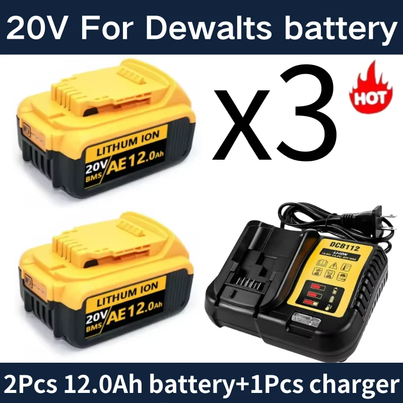 New 100% original 12000mAh 20V dehydration power tool battery DCB206 20V 12.0Ah battery DCB206 20V battery DCB205 DCB200