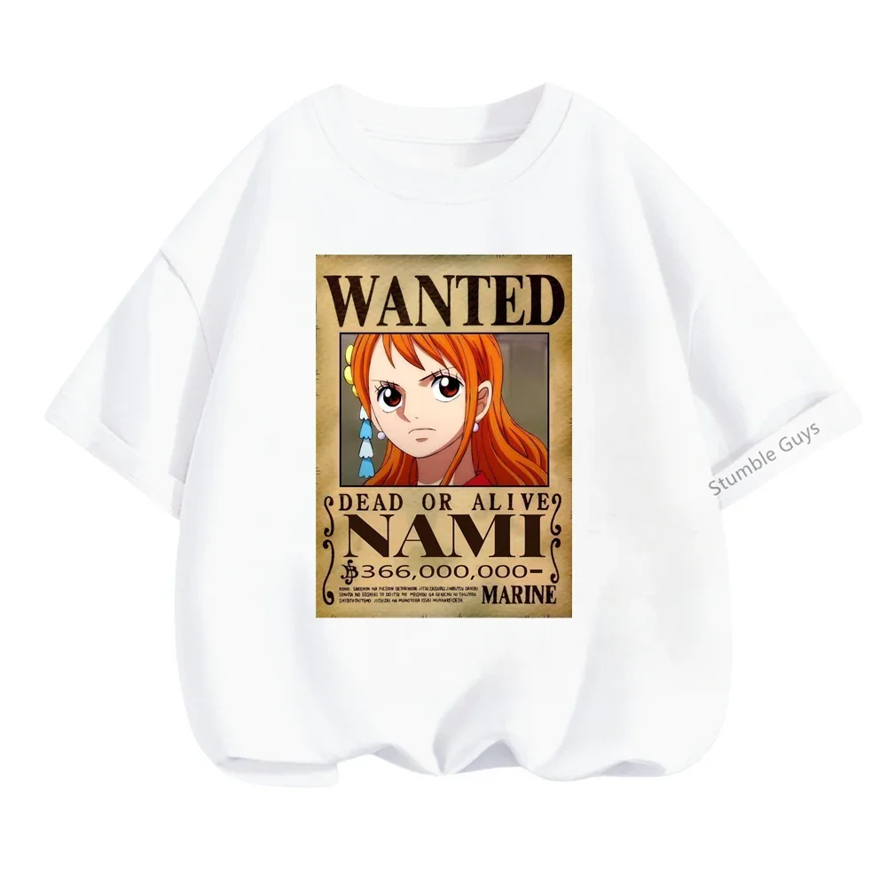 Fashion Boys Clothes Girls Cartoon Tops Anime One Pieces Tshirt Kids Nami T-Shirt Children Tees Summer Teen Clothes