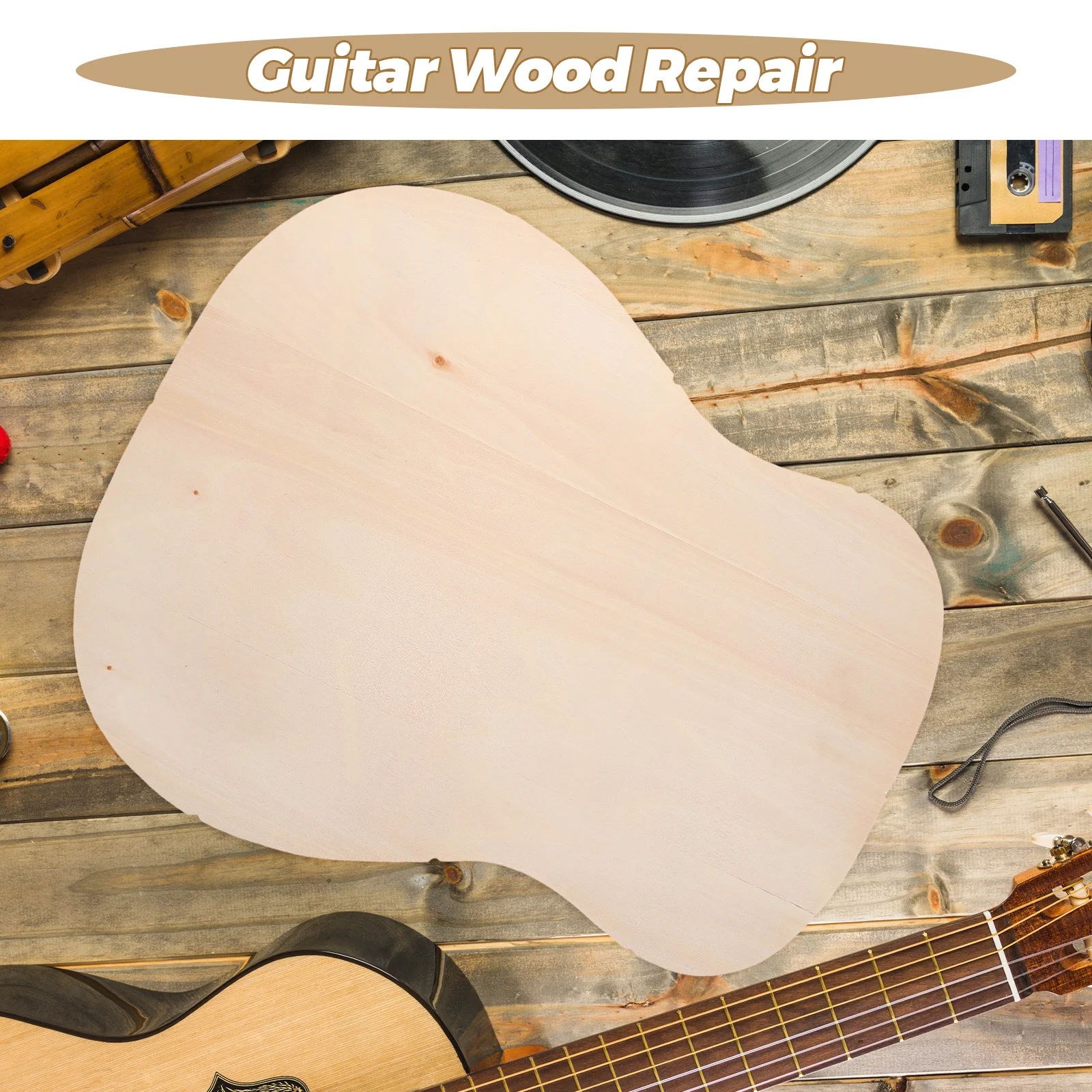 2 Stuks Gitaar Houten Kopplaat Panelen Kalebas Type Diy Solid Headplates Reparatie Tools Luthier Gitaar Accessoires Onderhoud