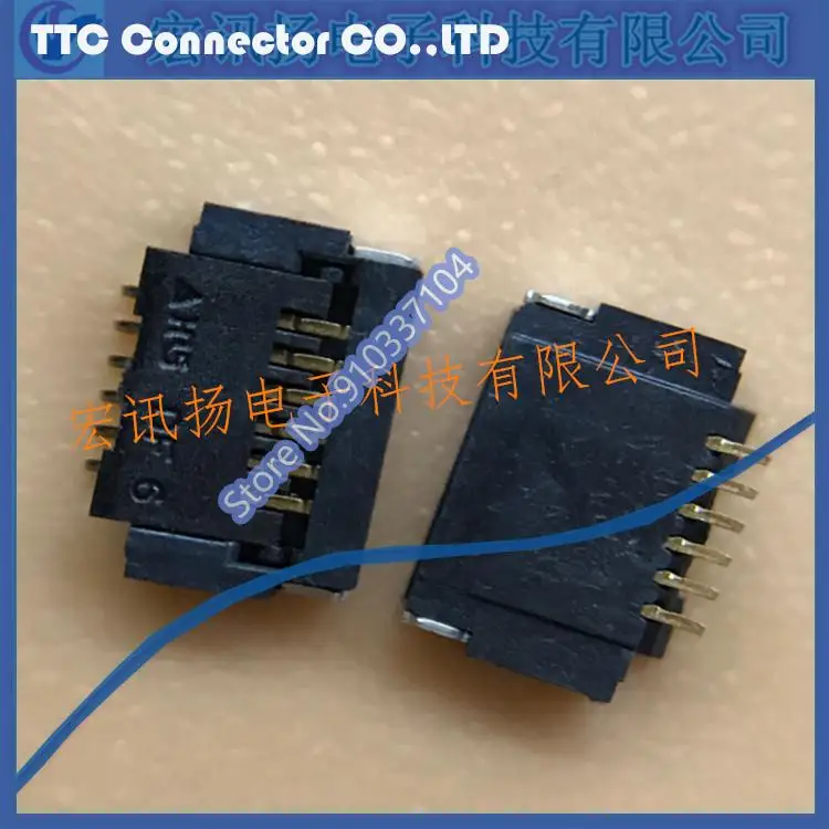 50pcs/lot TF37-6S-0.4SH(800) FPC 0.4mm legs width 6Pin Connector 100% New and Original