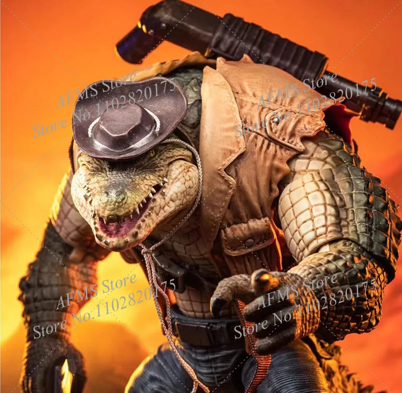 MU-FP001 1/12 Scale Collectible Figure Wilderness Hunter Crocker จระเข้จําลองสัตว์ 19 ซม.Action Figure ทหาร