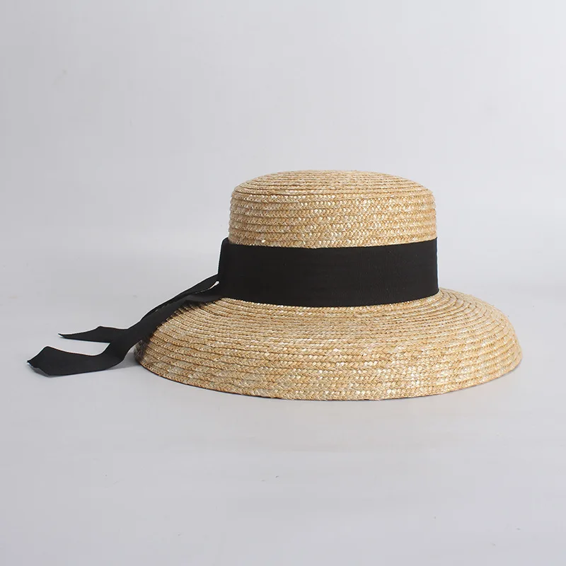 2022 New Fashion Straw Hat Ladies Spring Summer French Elegant Retro Bell Big Brim Hat Versatile Sun Hat Beach Bow Sun Hat