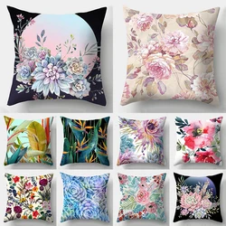 Fashion Floral Pillowcase Throw Pillow Sofa Cushion  Living Room Decoration  Cover