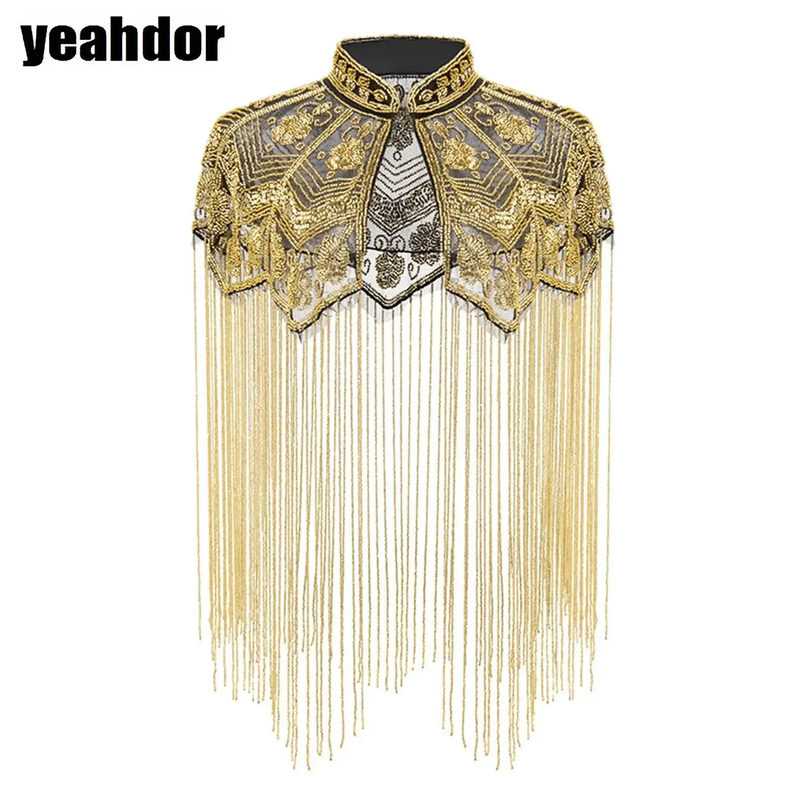 

Винтажная элегантная шаль с кисточками из бисера, свадебная накидка, свадебные шали для женщин, вечерние платья Cheongsam, официальная вечеринка, свадьба