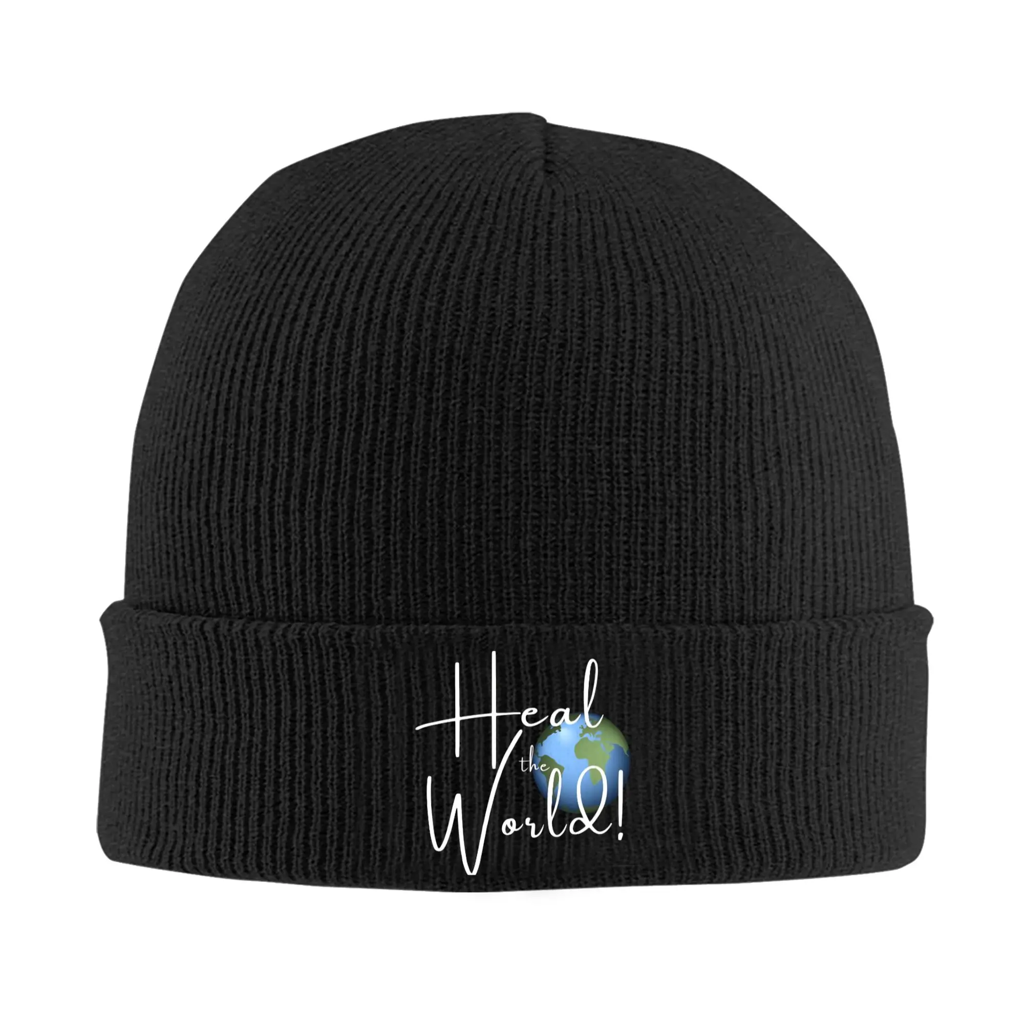 Heal The World MJ Signature michaels jacksons Knit Hat Beanies Winter Hat Warm Unisex  Fashion  Cap Men Women Gift,