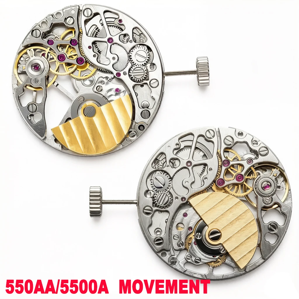 

550AA/5500A Automatic Mechanic Movement 33 Jewels Movement Hollowed Out Hand-Winding Watch Movement Watch Repair Accessories