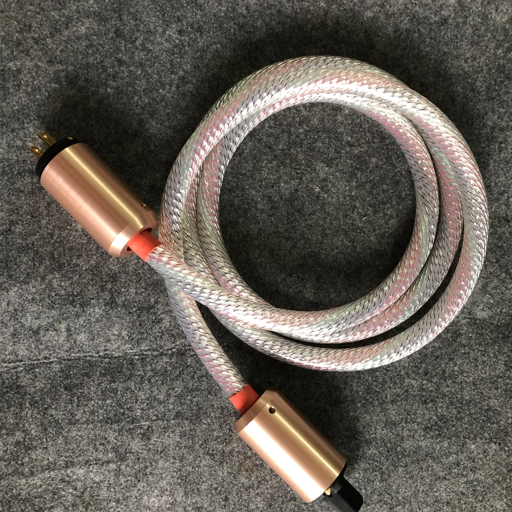 

7N Copper HiFi Audio AC Power Cable 12 Cores Amplifier CD Player Odin Silver Plated Power Cord