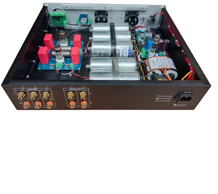 Latest Hiend Oil-immersed Capacitor 12AX7+12AT7 Tube Preamp Matisse Circuit Electron tube Preamplifier