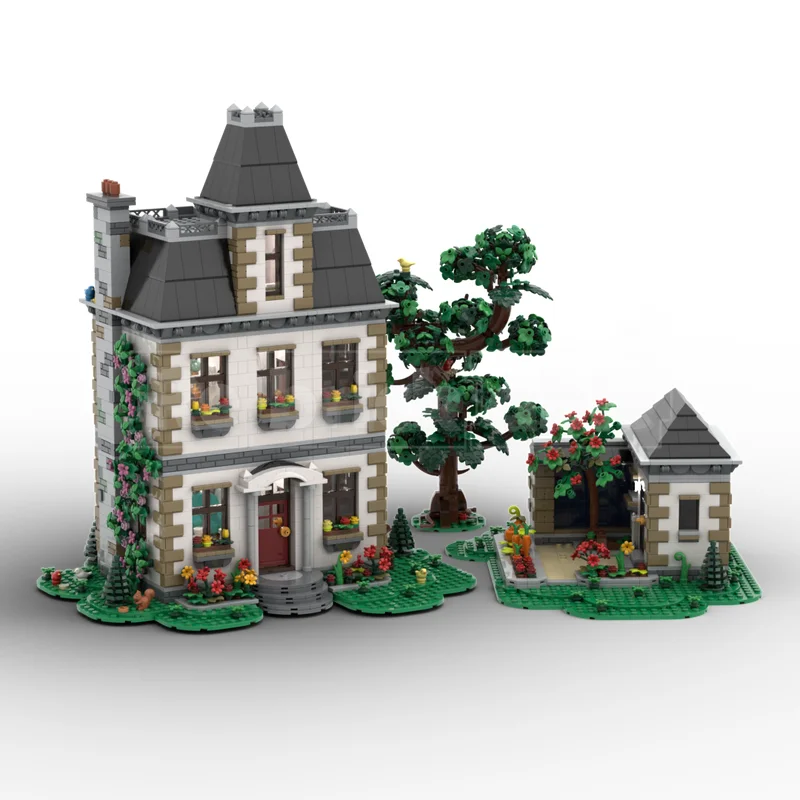 مدينة شارع عرض Moc قوالب بناء وحدات خمر منزل الأسرة نموذج التكنولوجيا كتل عيد الميلاد لتقوم بها بنفسك لعبة هدايا البناء #2