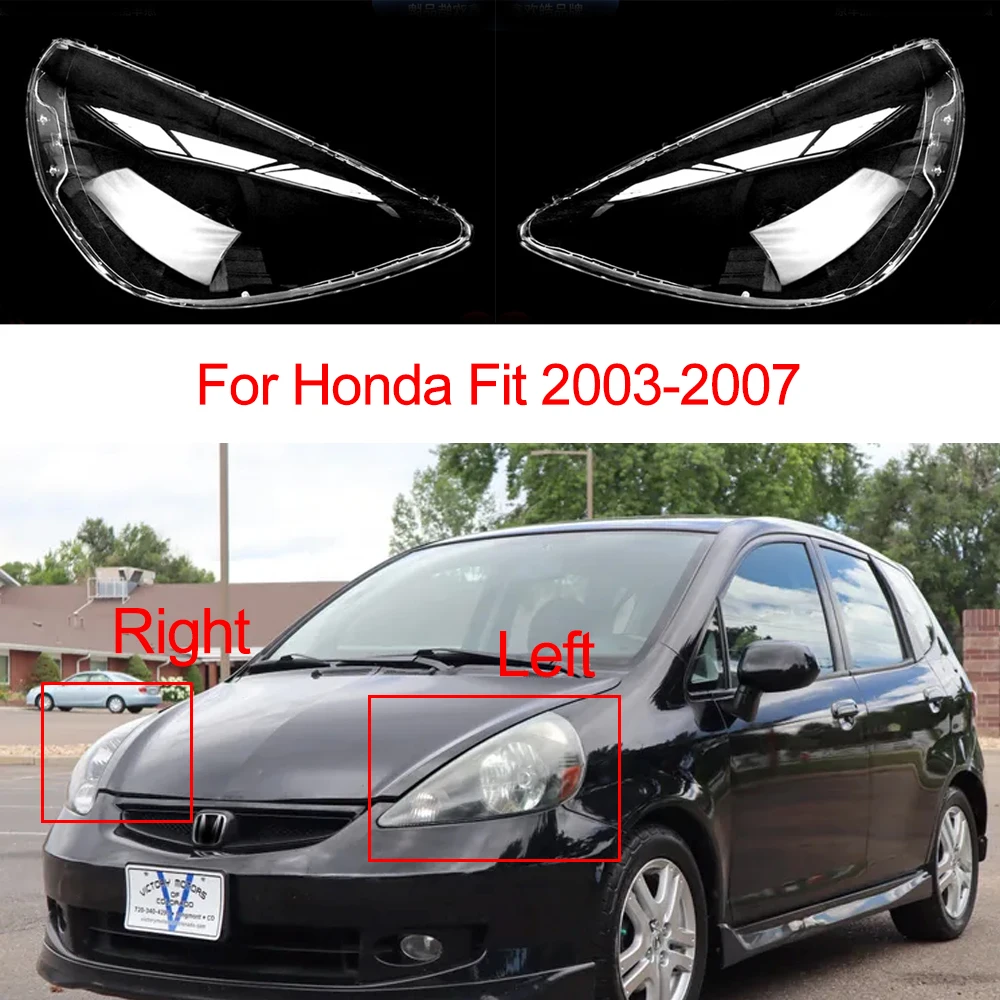 

For Honda Fit 2003-2007 Car Front Headlight Cover Transparent Glass Lens Lampshade Housing Shell Lampshade Mask Lens