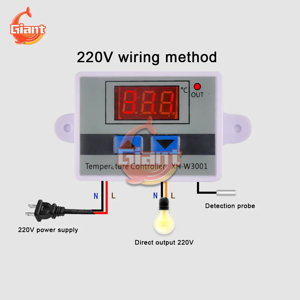 XH-W3001 regolatore di temperatura digitale termostato intelligente elettronico di controllo della temperatura interruttore Display digitale