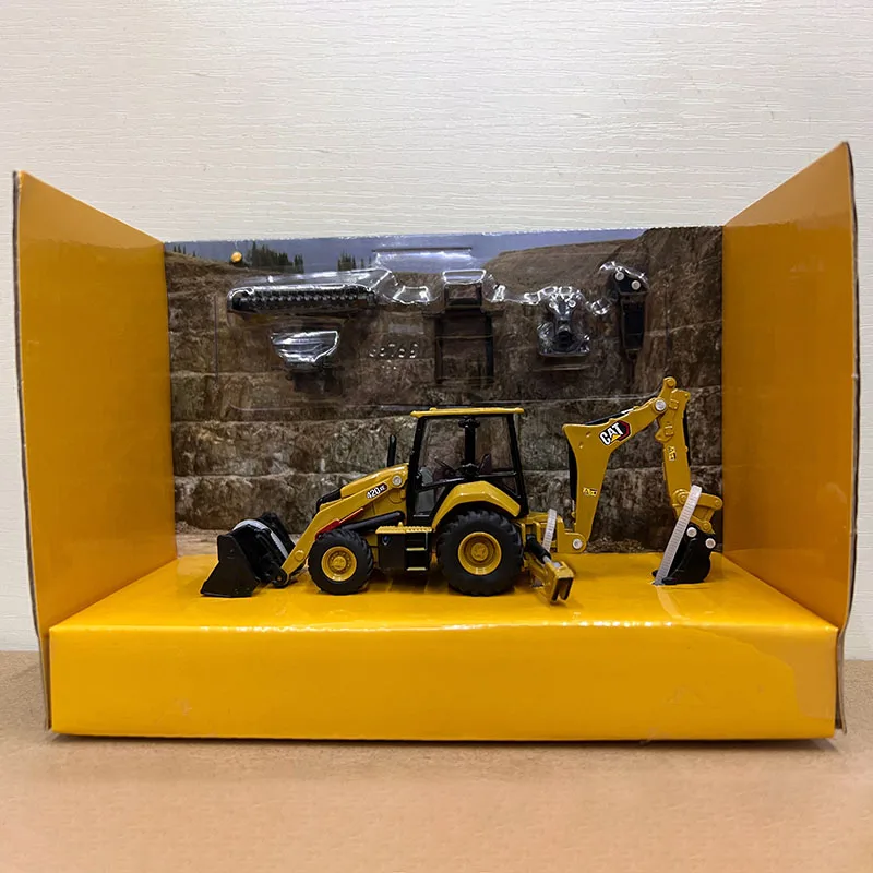 DM 1:64 Scale CAT 420 XE Excavator Loader Alloy Engineering Model Ornament 85765