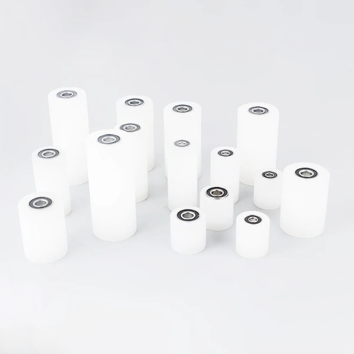 Conveyor Belt Nylon Bearing Pulley / Wear-Resistant Guide Pulley Accessories Fastener