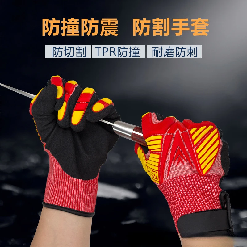 Mechanical Shock Resistant Gloves for Construction Site Mining and Rescue Cutting and Smashing Resistant Labor Protection Gloves