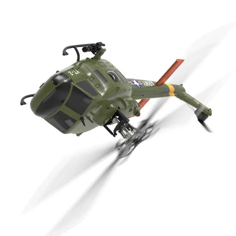 2025 New Product Yuxiang F07-V 2.4G 6CH 3D UH-1 1:34 Scale Huey Dual Brushless Motor Flybarless RC Helicopter