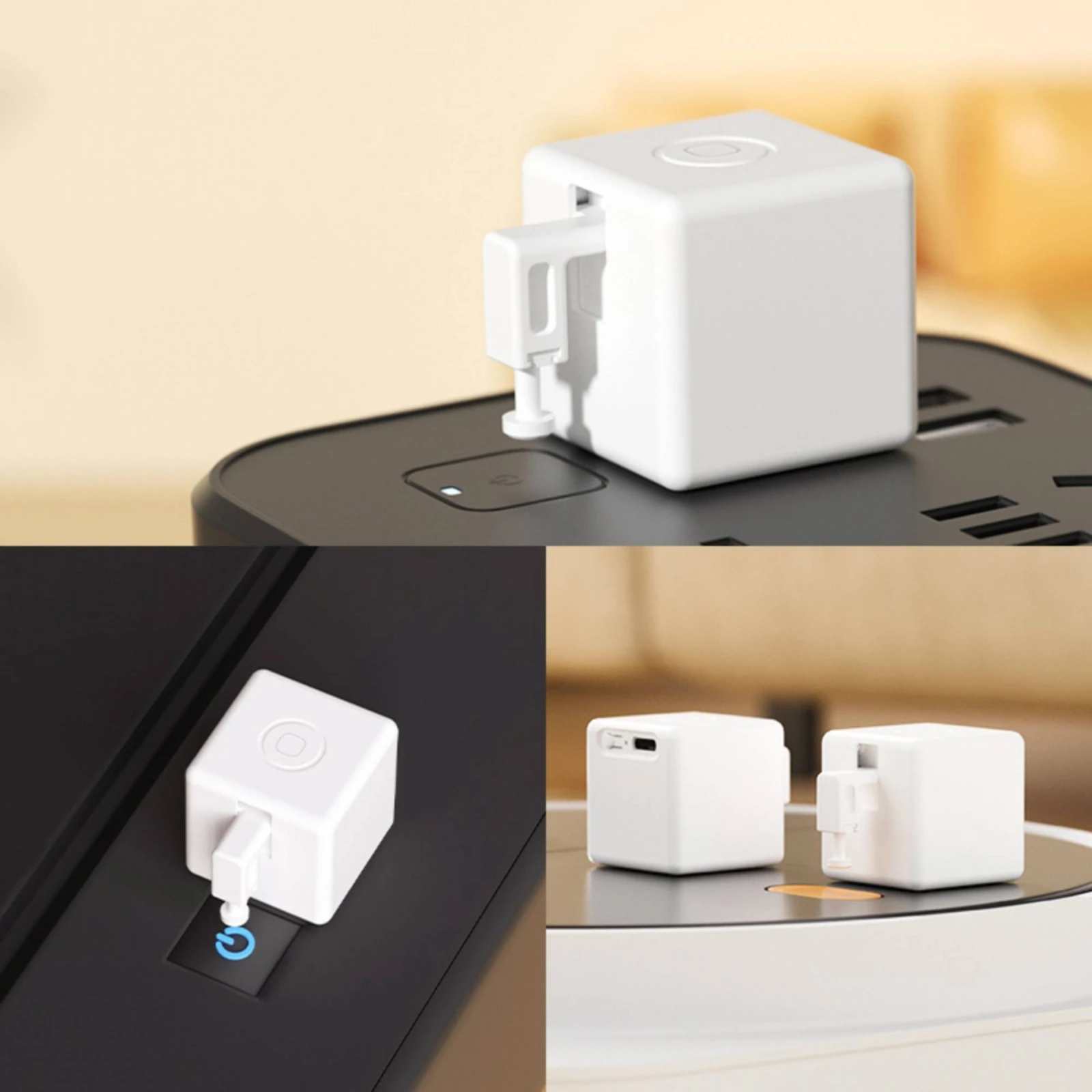 2 Pieces Wireless Finger Robot Timing Function Distant Control Button Pusher Smart Fingerbot Contact Sensing for Home Automation