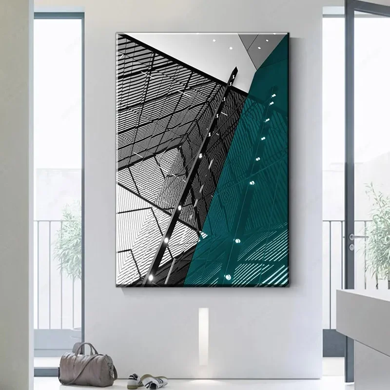 

Modern Abstract Painting, Hanging Printed Murals, Geometric Posters, Abstract Space Architectural Posters with Framed Murals, Pr