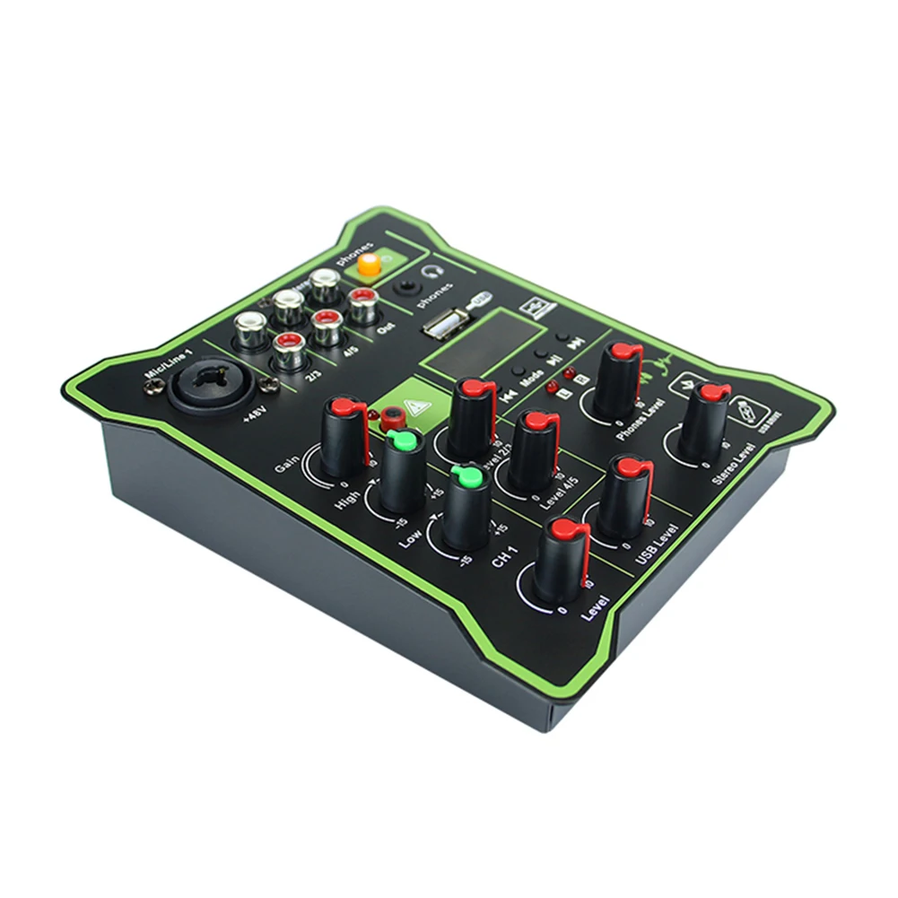 5-kanal Audio Sound Mixer DSP Effekte Kleine Mischen Digital Display Sound Board Bluetooth-kompatibel für Mikrofon Instrument