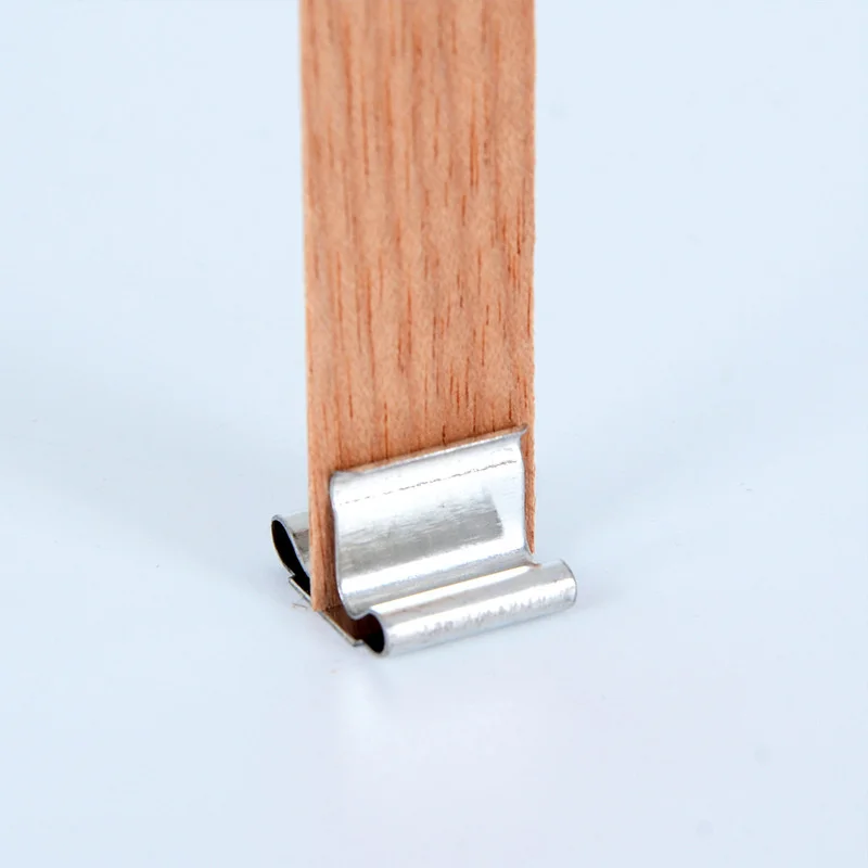 10/100 Stück Holzkerzenkerzenhalter DIY Kerzenkernmaterial Halterungsklammer Eisen Aromatherapie Kerzenherstellungswerkzeug – Detail 6
