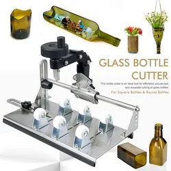 New Glass Bottle Cutter Professional DIY Glass Cutting Tool for Square, Round Bottles and Bottlenecks with Accessories