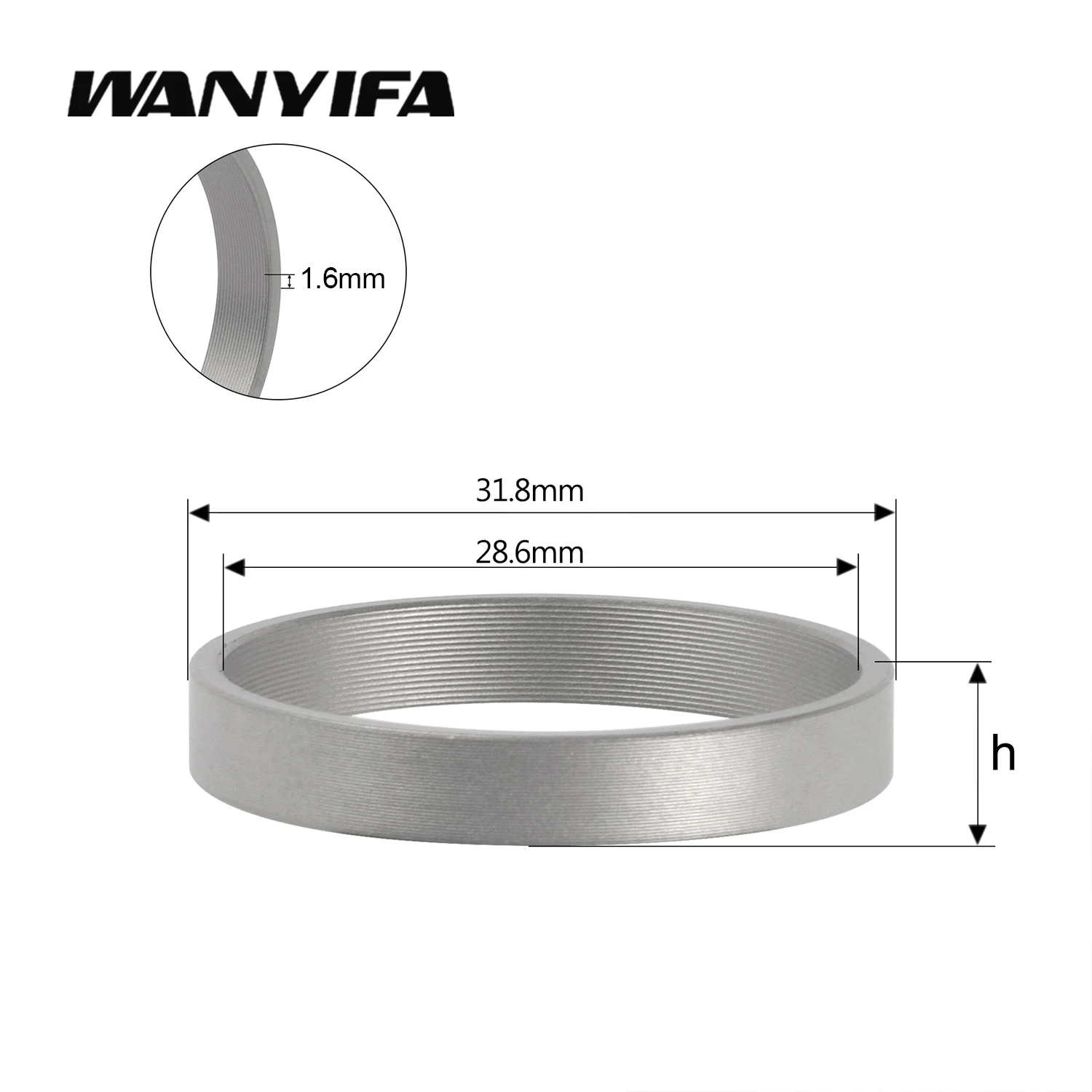 Wanyifa (5-10-15-20-25-30mm) Titanium Bicycle Headset Spacer Washers 1-1/8