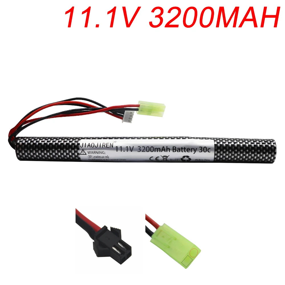 Wysoka moc akumulator do RC Lipo 11.1V 3200MAH AKKU Mini Airsoft Gun bateria 3s 18650 model RC bateria z wtyczką Tamiya/SM