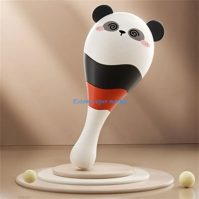 

090B Panda Shaped Rattle Set Soft Plastic Safe and Easy Use For 0-3Month Baby To Enhancing Cognitive Ability Physical Growth