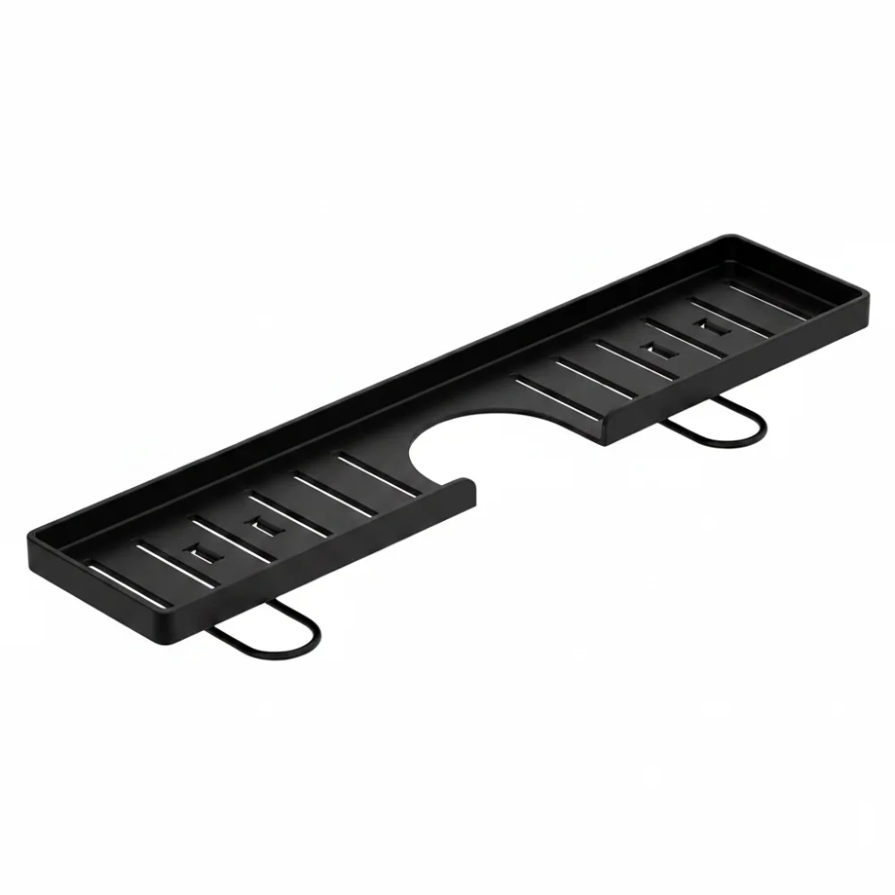 

Minimalist Bathroom Storage Rack Waterproof Rustproof Faucet Storage Shelf Large Capacity Space Saving Kitchen Sink Holder