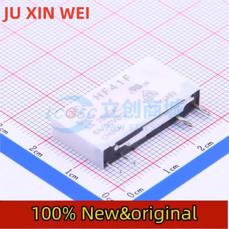 5PCS Hongfa relay HF41F-5-HS, set of normally open 4-pin 6A250VAC, vertically installed coil 5VDC