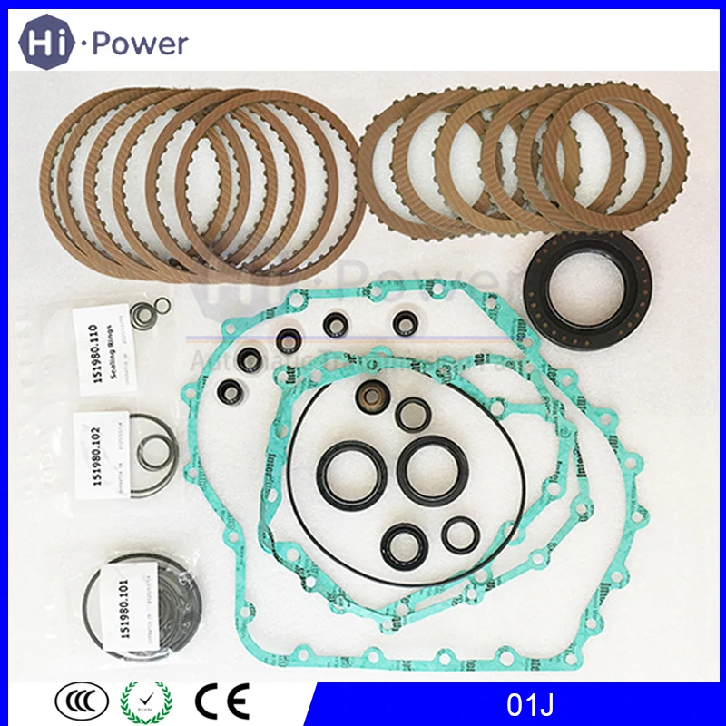 

01J O1J Auto Transmission Clutch Overhaul Kit Friction Plate Oil Seal For Audi A4 A6 B7 C5 CVT Gearbox Disc Repair Kit