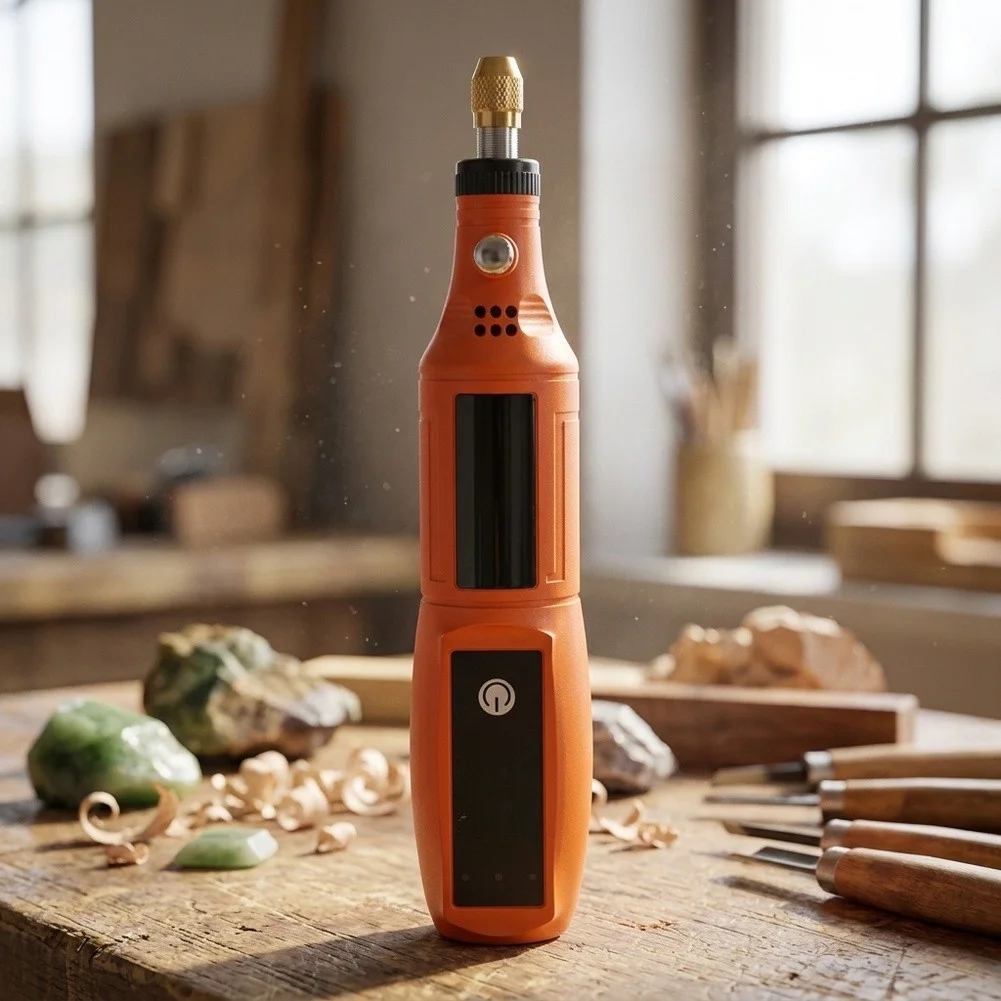 Rotary Tool Cordless USB Rechargeable for Wood Metal Crafts Engraving Polishing with 20 Diamond Grinding Bits and Fixed