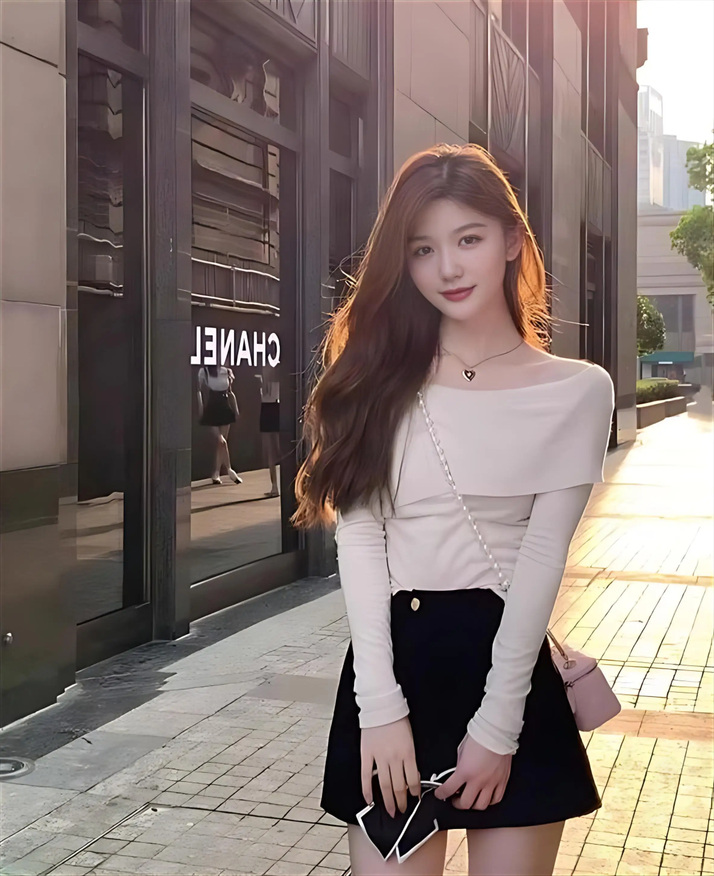 قبالة الكتف تي شيرت فضفاض مترهل المرأة الخريف لينة مضلع الطية أعلى Preppy طالب جامعي العودة إلى المدرسة اليومية بلوزة السيدات #5