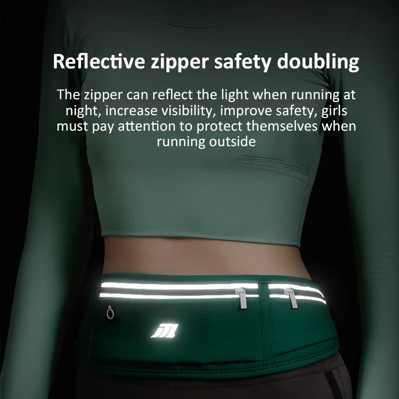 Lightweight Sports Waist Bag with Three Pocket Separation Design,Women Men Running Waist Bag Sports Belt Pouch Running Pack
