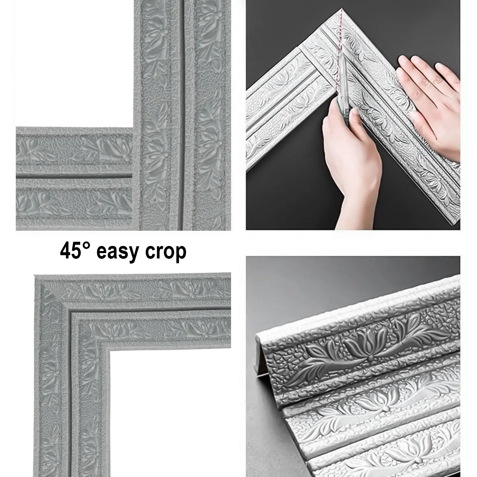 3D Foam Trim Sticker for Door Frame Edge Wall Corner Protection and Decorative Border in Bedroom Living Room and Office