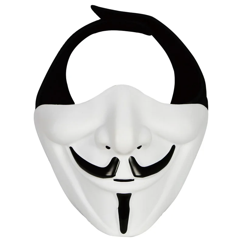 Halloween V-MASK Harcászati maska kültéri Cézium mez berendezések Mozidarab Kellékek v-shaped Ketted arcon maska