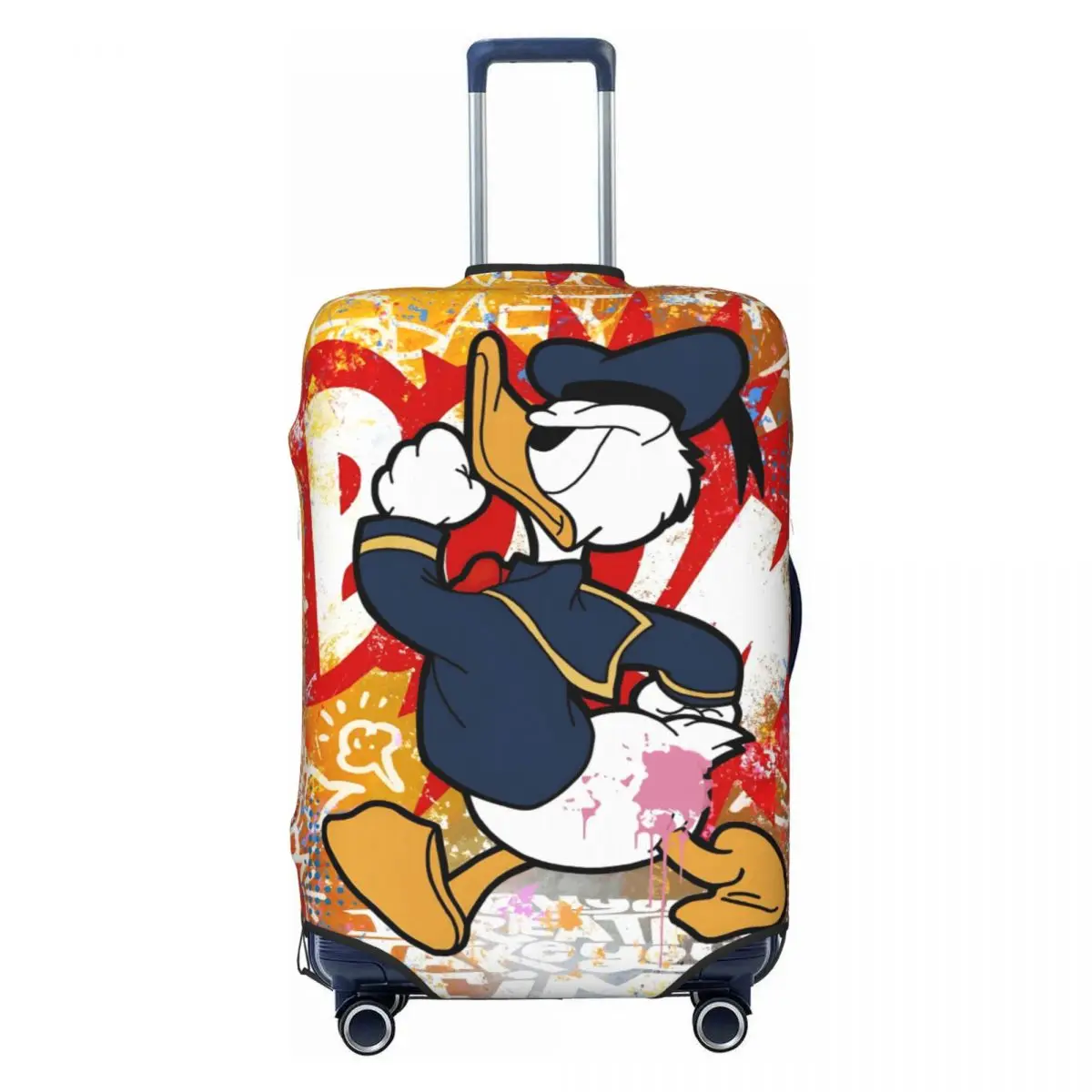 

Custom Donald Duck Funny Luggage Cover Protector Funny Anime Cartoon Travel Suitcase Covers for 18-32 Inch