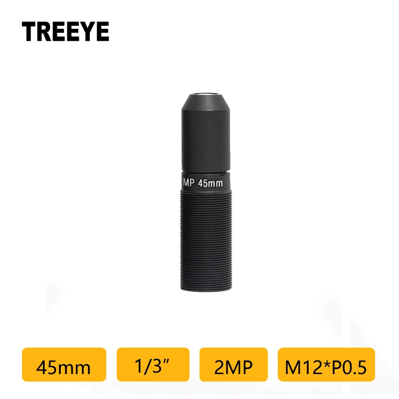 

HD 2MP 45mm M12 Pinhole Lens 1/3" F1.6 CCTV Lens Sports Action Camera Metallurgy Lens long viewing distance Telephoto Lens