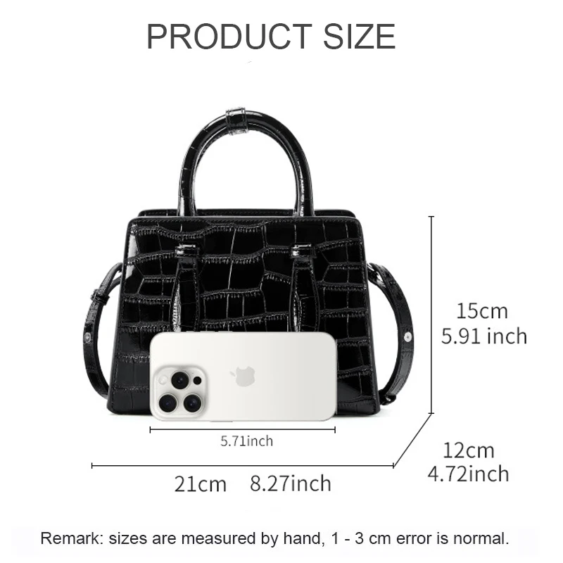 2025 المرأة الفرنسية البساطة الصغيرة مربع سبليت الجلود حقيبة يد صغيرة السيدات حقيبة كتف كروسبودي للاستخدام اليومي والتنقل #2