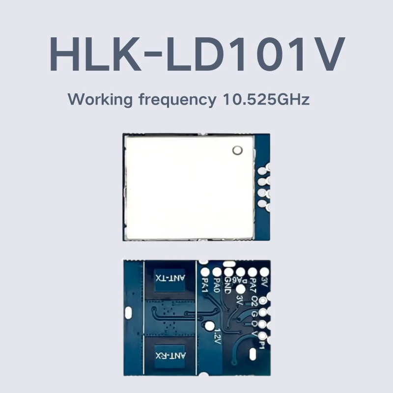Hi-Link intelligente inductieschakelaar 10G HLK-LD101V Menselijke bewegingsdetectiesensor Radarmodule