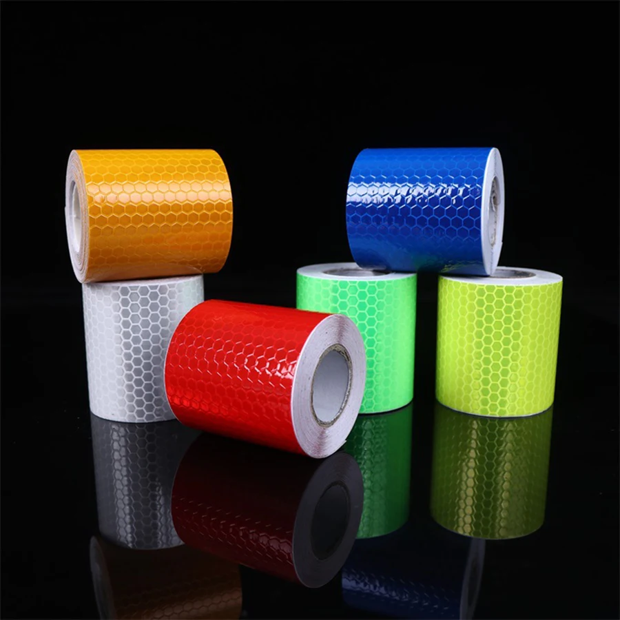 1Pc 3Meter Car Reflective Tape Auto Safety Warning Sticker Reflector Protective Tape Strip Film for Trucks Auto Motorcycle