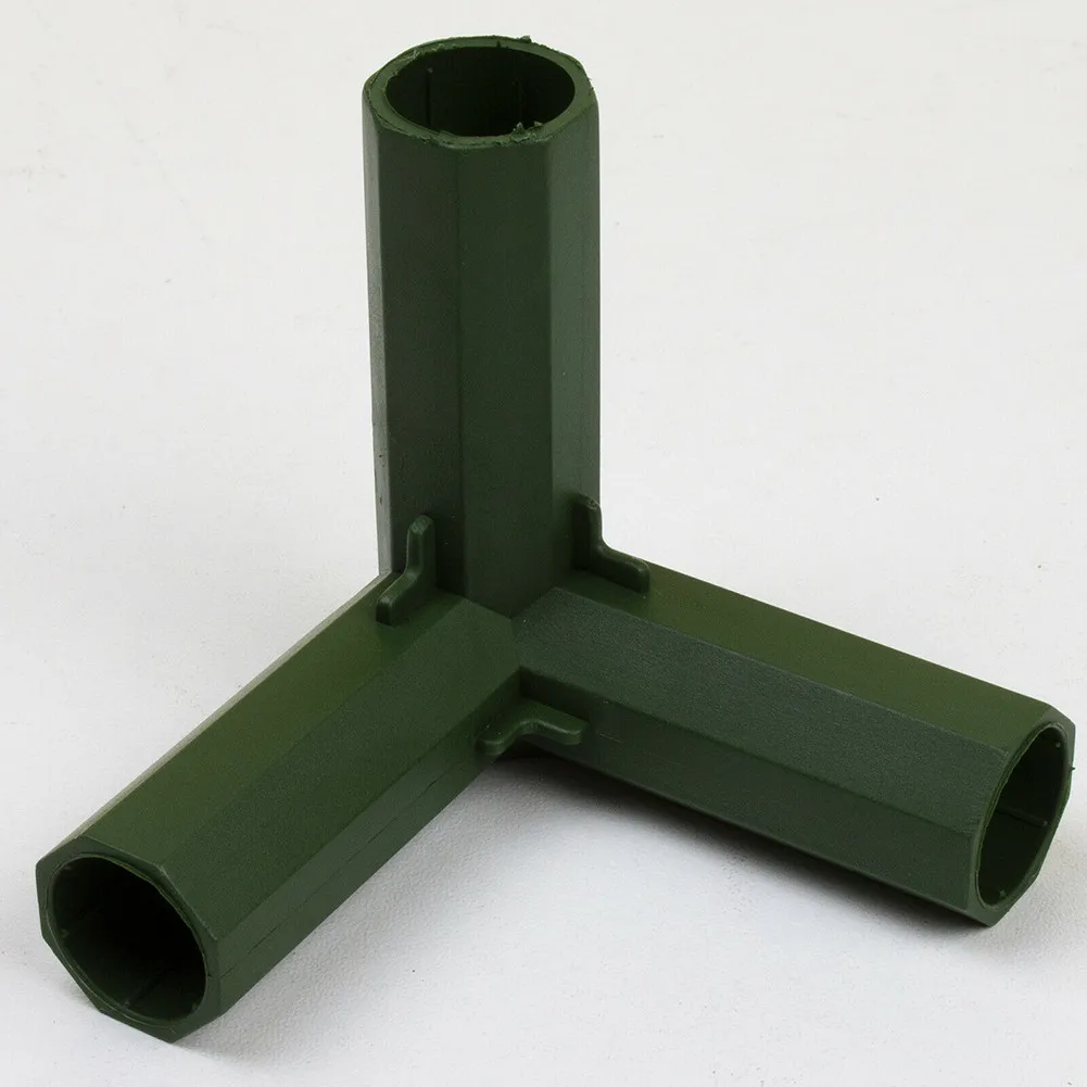 4Pcs/set 16mm Plastic Greenhouse Frame Building Connectors Green Outdoor Garden Structure Pole Joints Adapter DIY 3Way Brackets