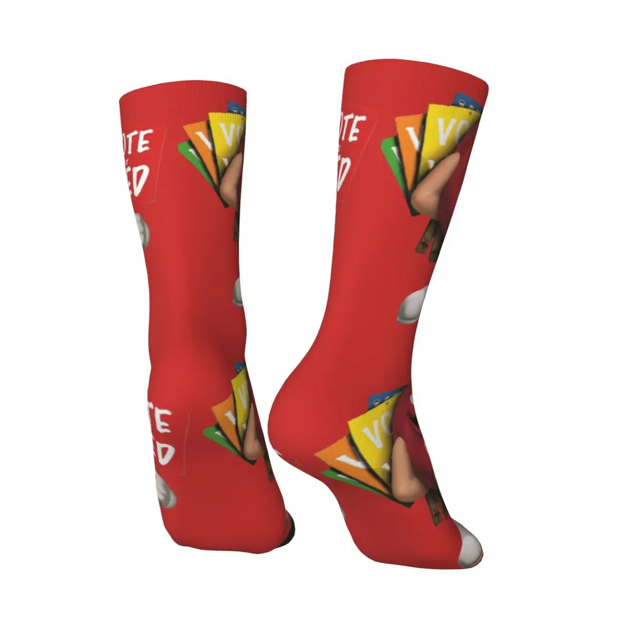 Happy Funny Men's compression Socks Vote For Red Vintage Harajuku M Chocolate Hip Hop Novelty Seamless Crew Crazy Sock Gift