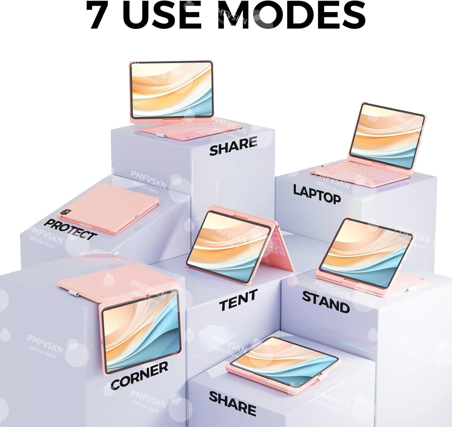 حافظة لوحة مفاتيح سحرية 360 لجهاز iPad mini 6 7 8.3 "6th 7th Gen غطاء لوحي لجهاز iPad Air 11 13 Air 5 4 11th A16 10th Gen Pro 11 12.9 #3