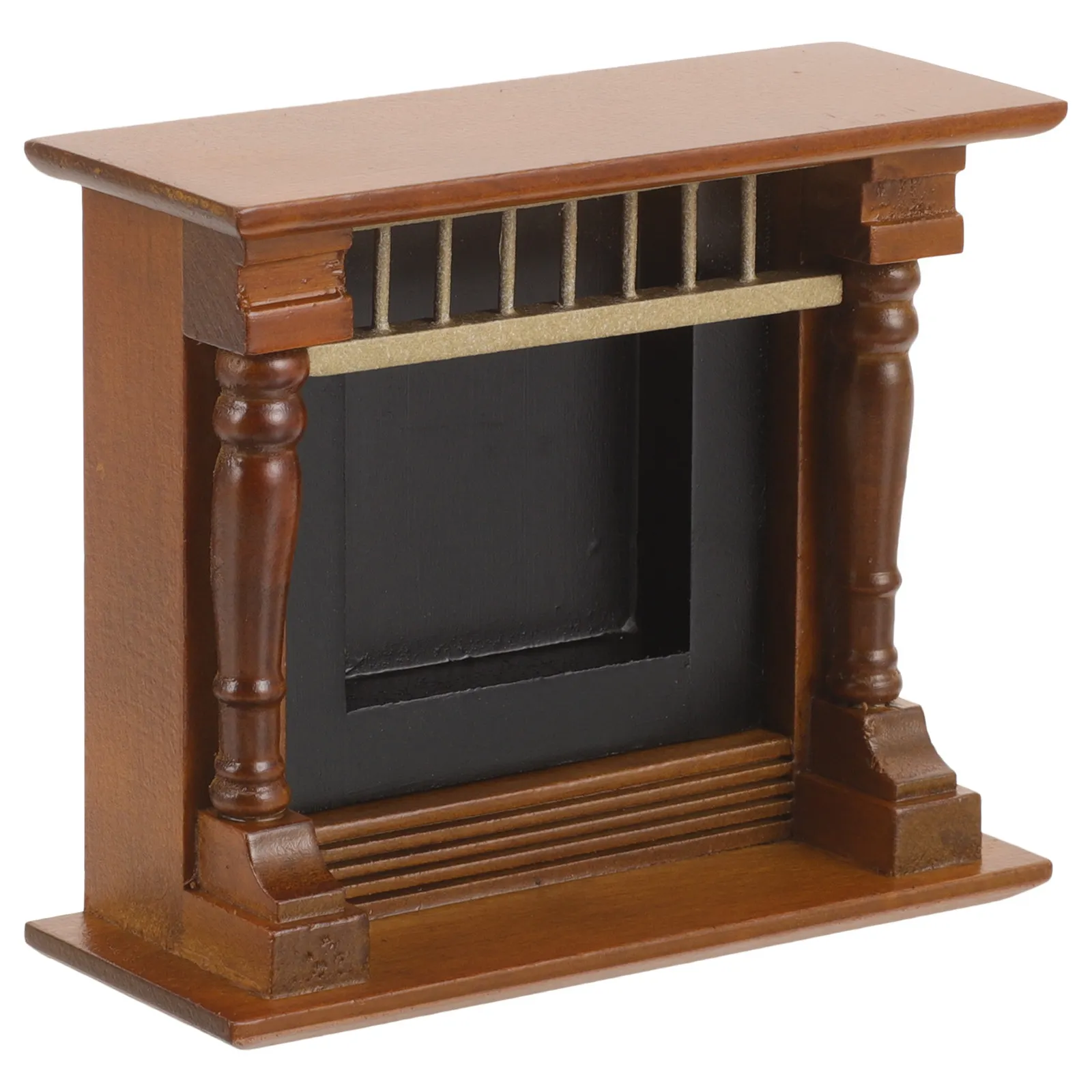 

Wood Mini Fireplace Ornament Miniature House Decoration Small Wooden Fireplace for Mini Houses DIY Home Adornment