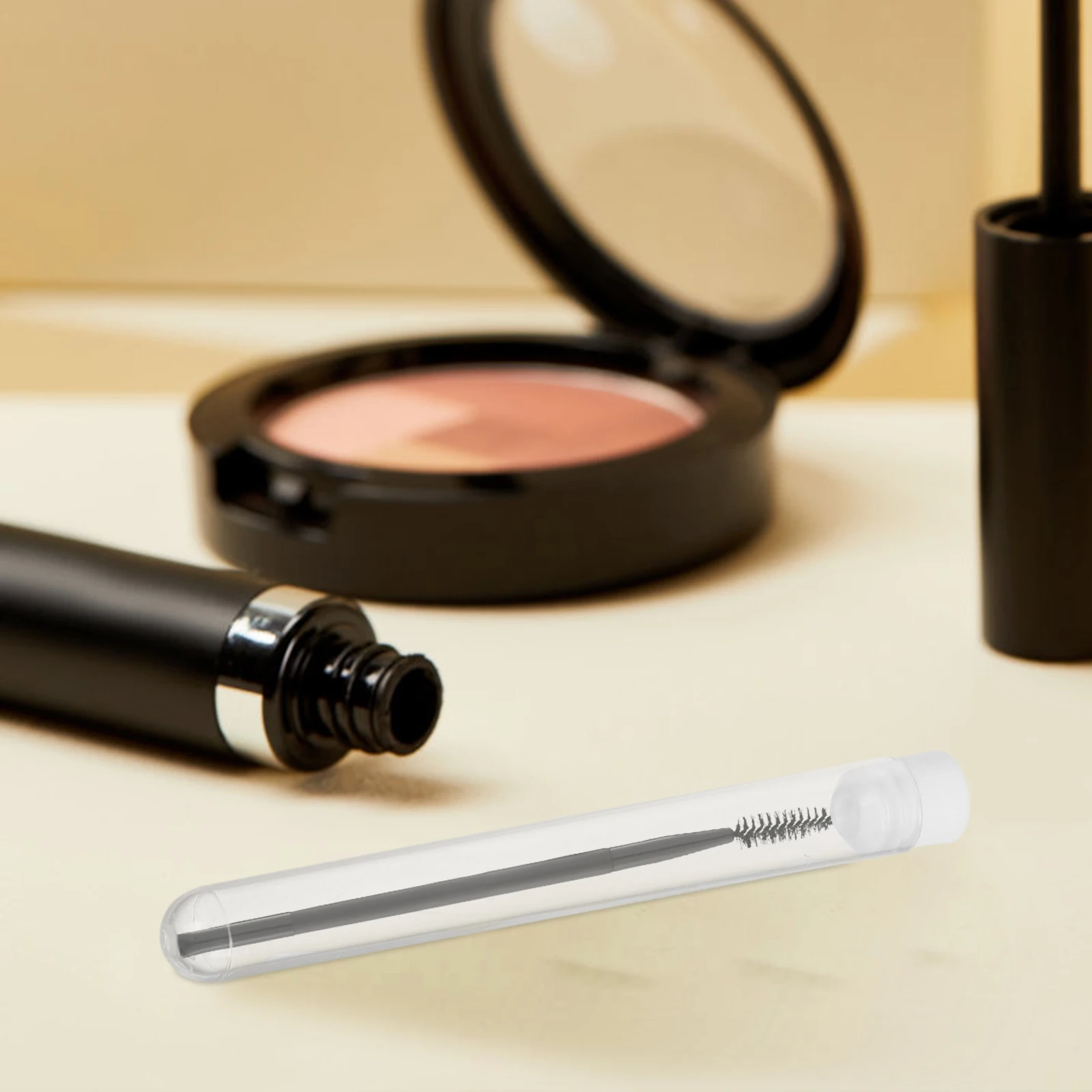 

15Pcs Clear Eyelash Brush Storage Tubes Plastic Portable Transparent Makeup Brush Holder Empty Disposable Wand Containers