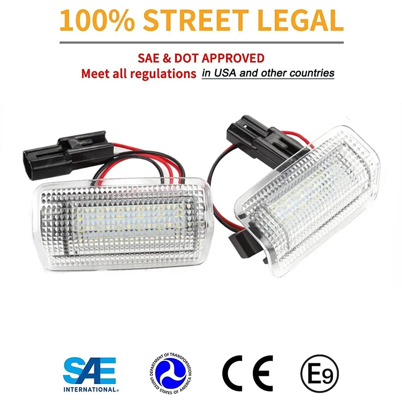 2Pcs LED Door Lights for Toyota - Courtesy Lamps Compatible with Land Cruiser Corolla Camry Prius Highlander 4Runner Wish Lexus