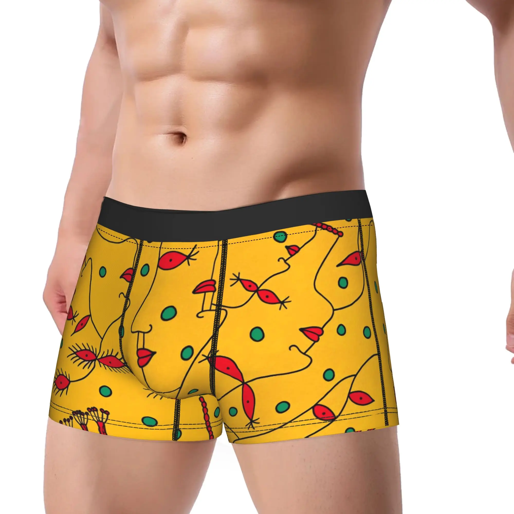 Yayoi Kusama Faces Underwear  Custom Trunk Hot Sale Men Panties Breathable Shorts Briefs Gift Idea